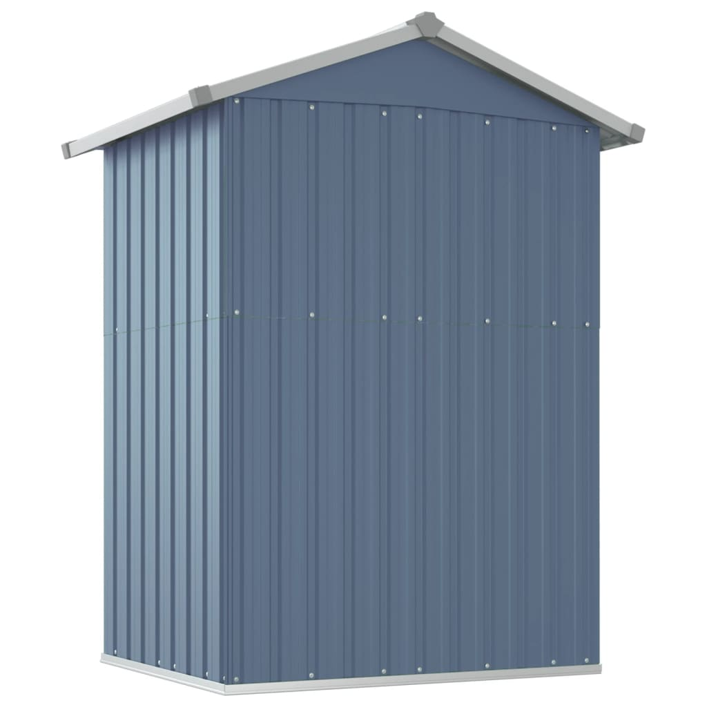 vidaXL Garden Shed Gray 49.6"x38.4"x69.7" Galvanized Steel