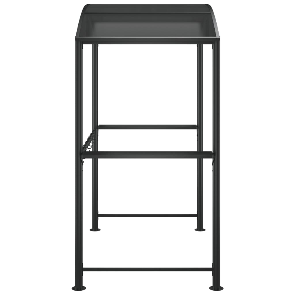 vidaXL BBQ Gazebo with Side Shelves Anthracite 82.7"x44.9"x90.6" Steel