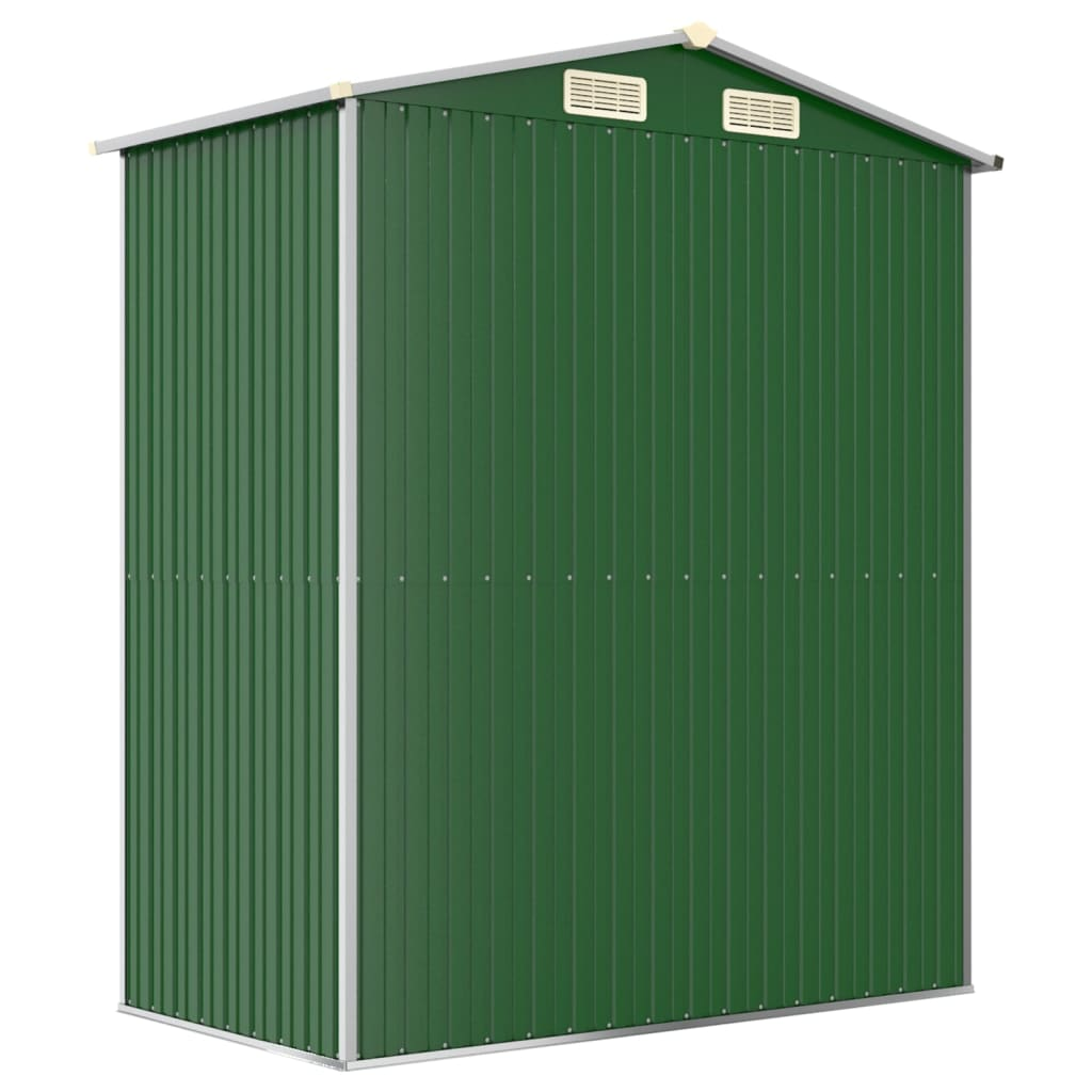 vidaXL Garden Shed Green 75.6"x42.5"x87.8" Galvanized Steel