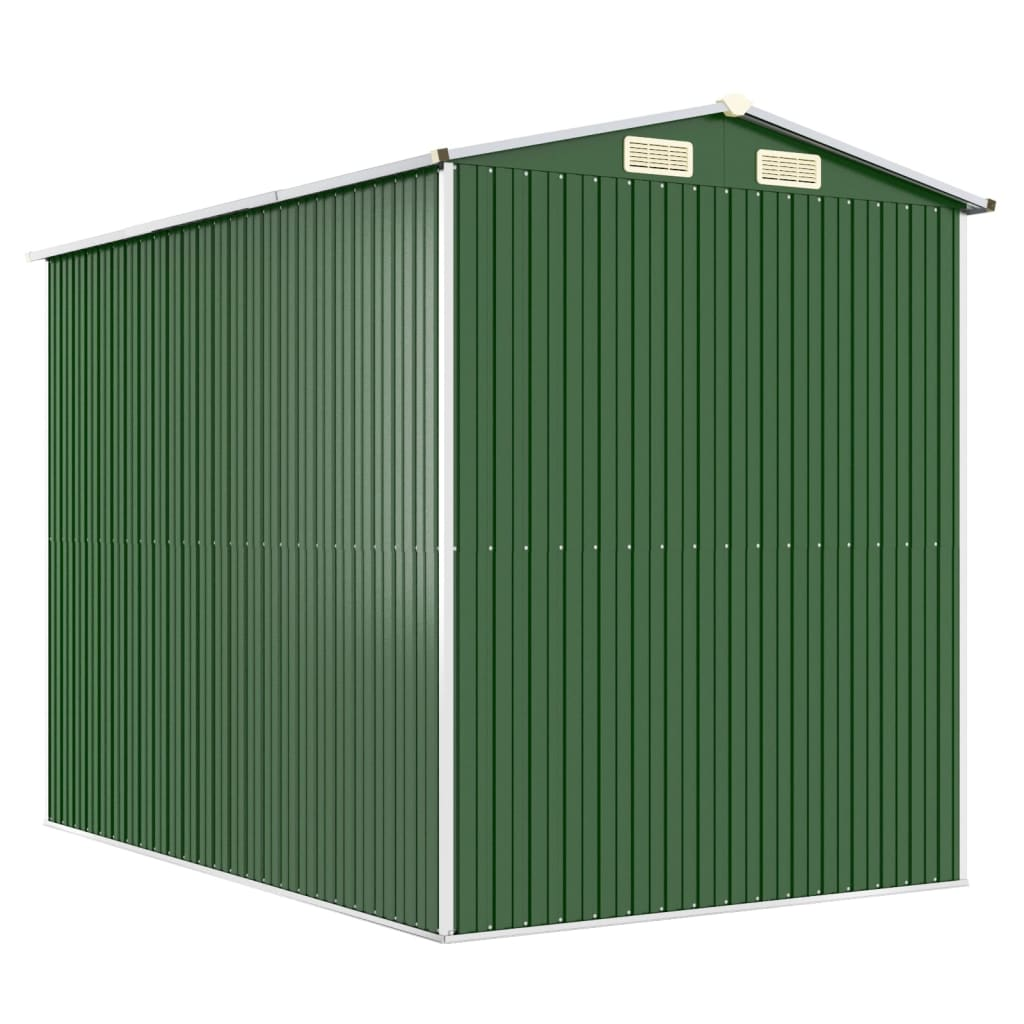 vidaXL Garden Shed Green 75.6"x107.9"x87.8" Galvanized Steel