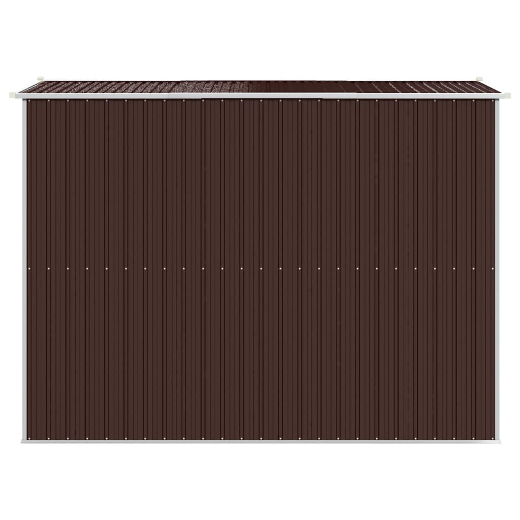 vidaXL Garden Shed Dark Brown 75.6"x107.9"x87.8" Galvanized Steel