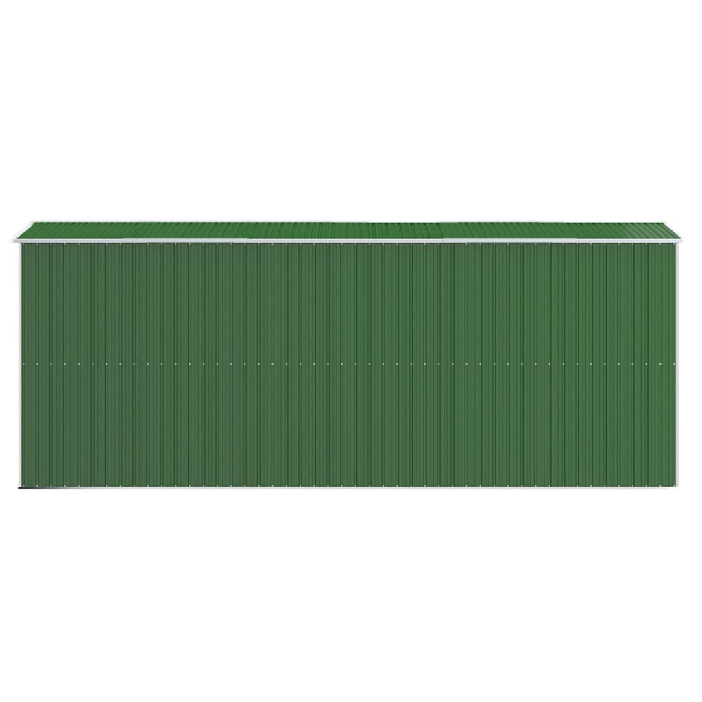 vidaXL Garden Shed Green 75.6"x205.9"x87.8" Galvanized Steel