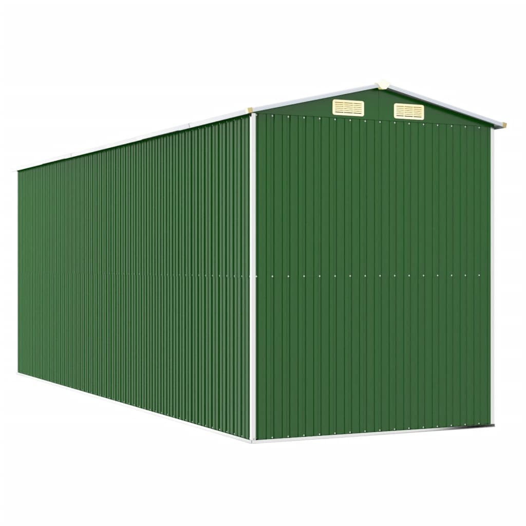 vidaXL Garden Shed Green 75.6"x205.9"x87.8" Galvanized Steel