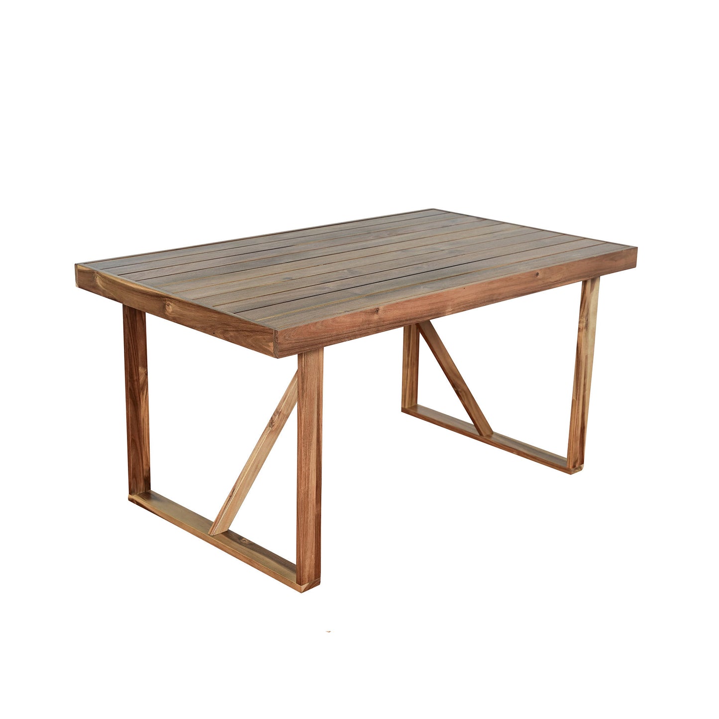 U_Style   High-quality Acacia Wood Outdoor Table and Chair Set, Suitable for Patio, Balcony, Backyard