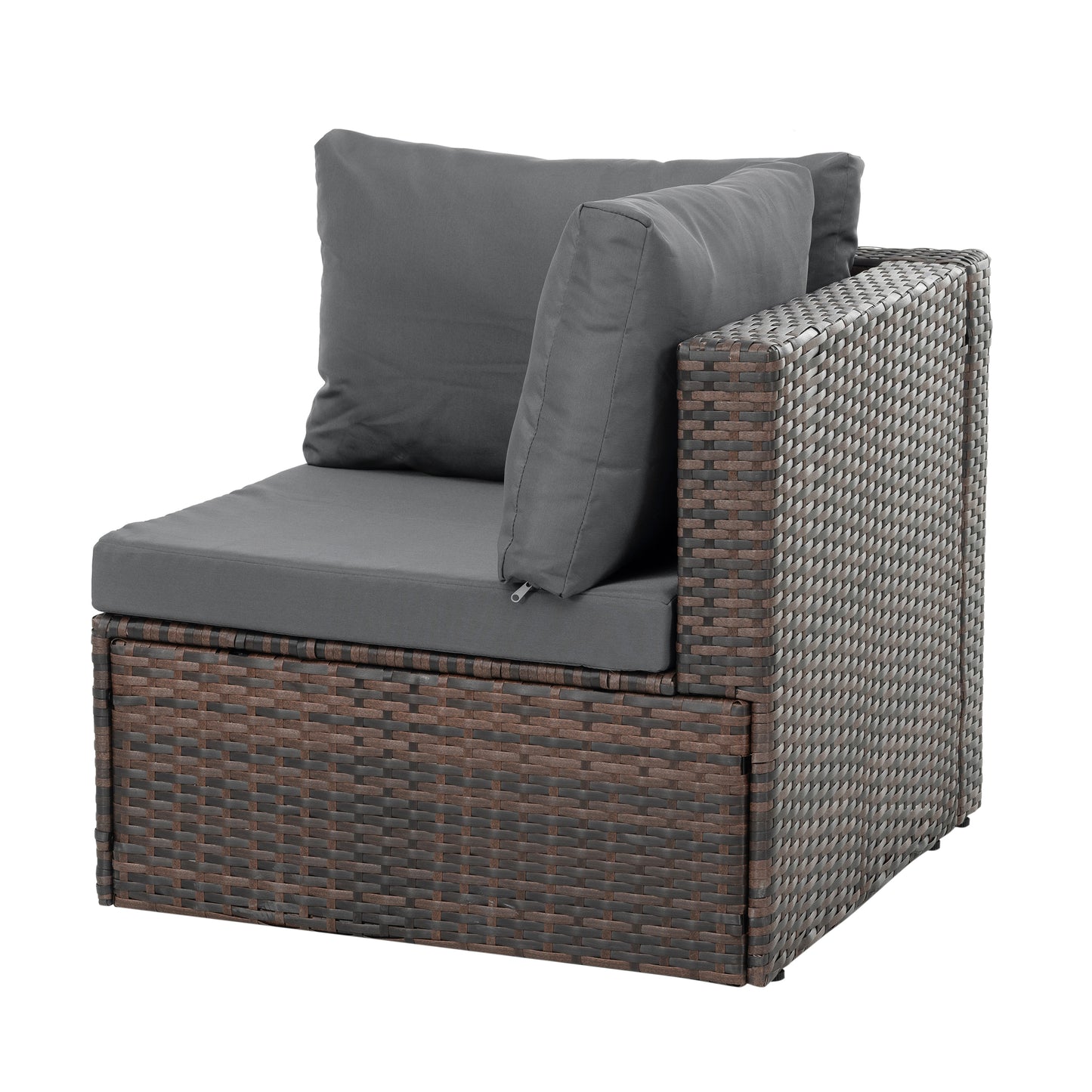 Patio Furniture, Outdoor Furniture, Seasonal PE Wicker Furniture, 5 Set Wicker Furniture With Tempered Glass Coffee Table