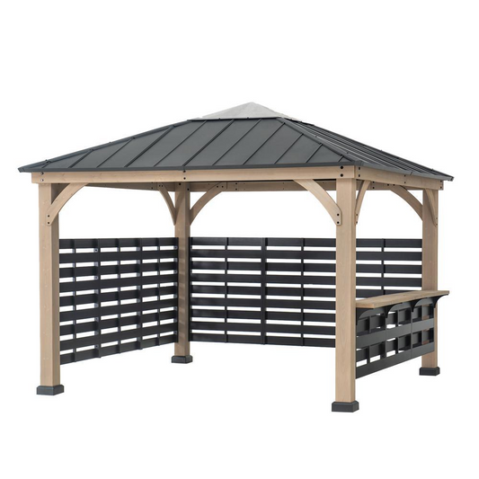 Cameron Cedar Wood Framed Hot Tub Gazebo with Steel and Polycarbonate Hardtop