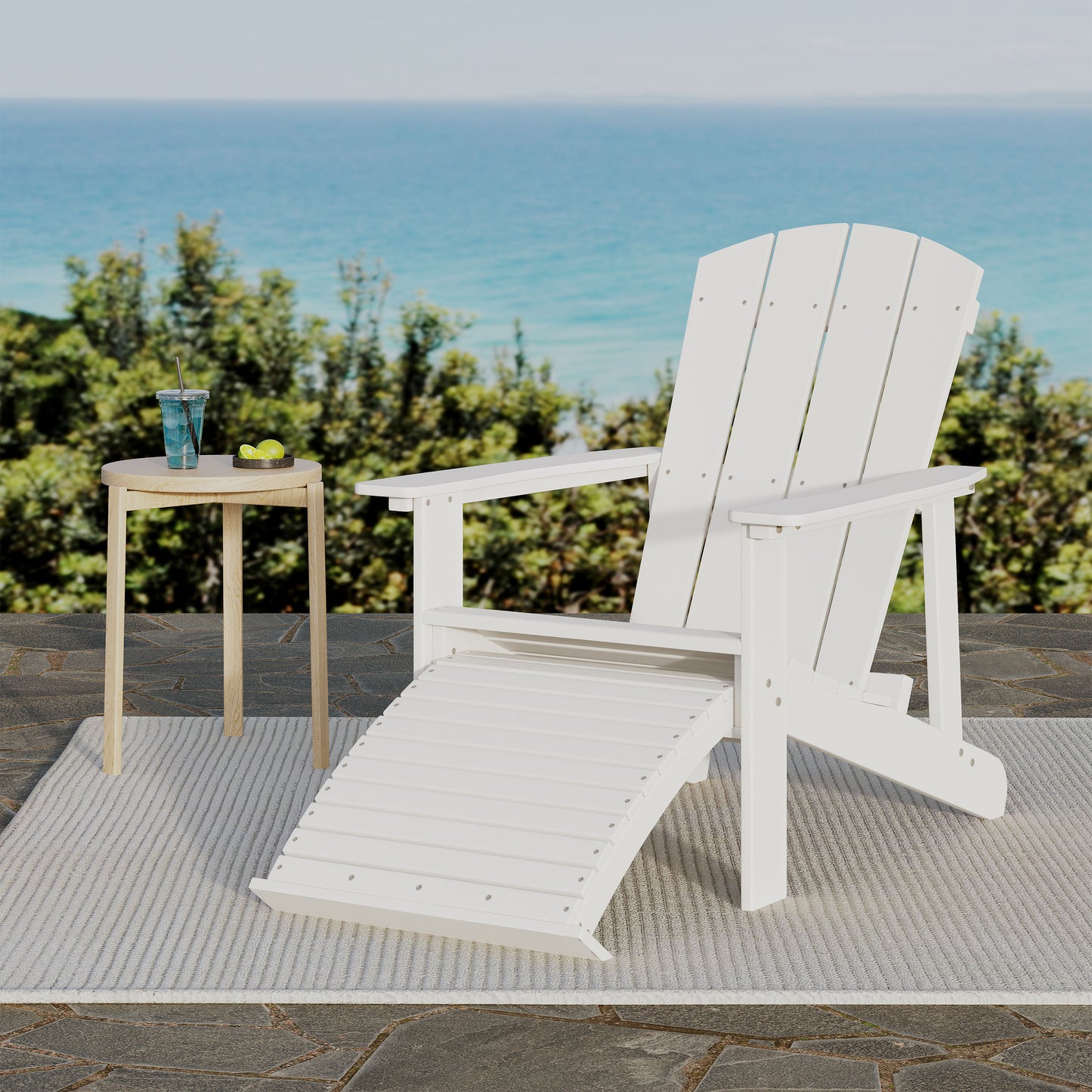 HUNTER ADIRONDACK CHAIR WITH HIDEAWAY OTTOMAN