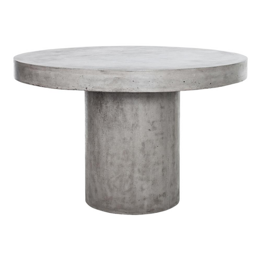 Cassius Round Outdoor Dining Table Dark Grey