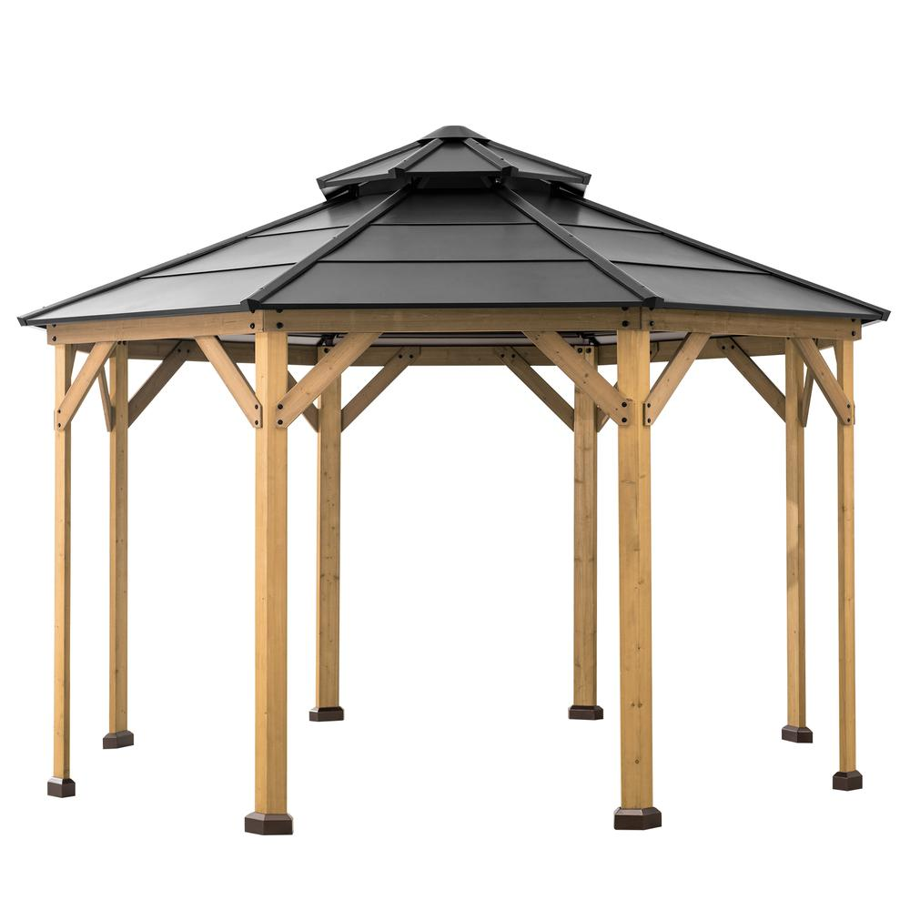 Ion Collection 13 x 13 ft. Cedar Framed Octagon Gazebo