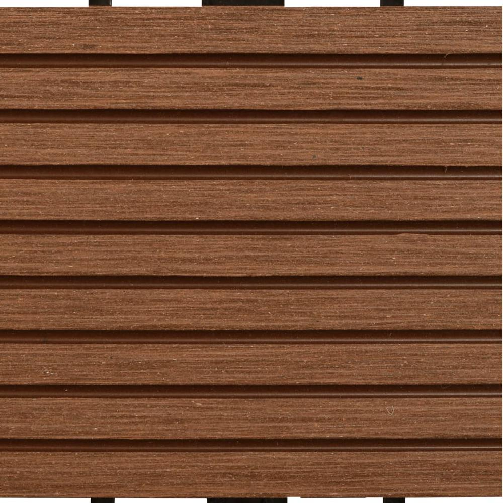 WPC Tiles 11.8"x11.8" 11 pcs 11 ftÂ² Brown, 40825