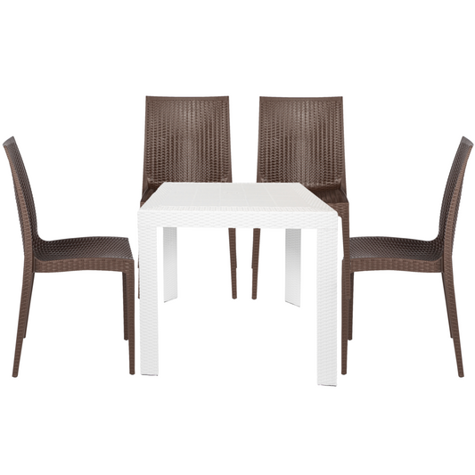 Mace Mid-Century 5-Piece Outdoor Dining Set