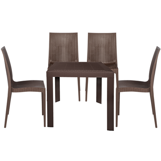 Mace Mid-Century 5-Piece Outdoor Dining Set