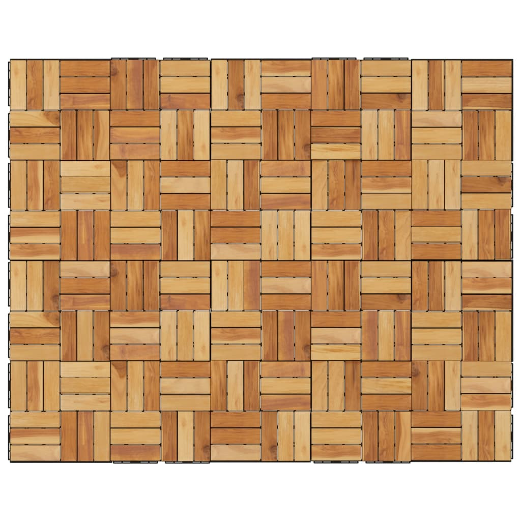 vidaXL Decking Tiles 20 pcs 11.8"x11.8" Solid Wood Teak