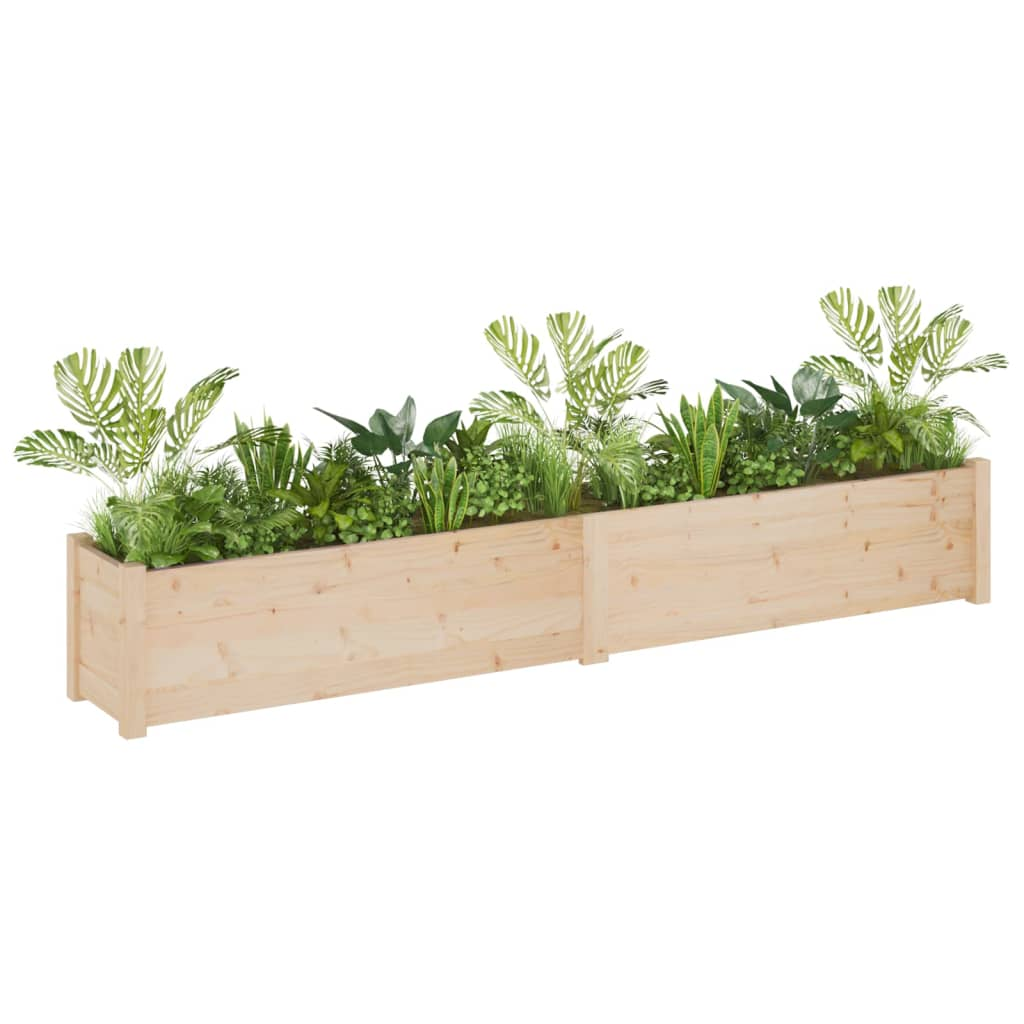 vidaXL Garden Planters 2 pcs 78.7"x12.2"x12.2" Solid Wood Pine