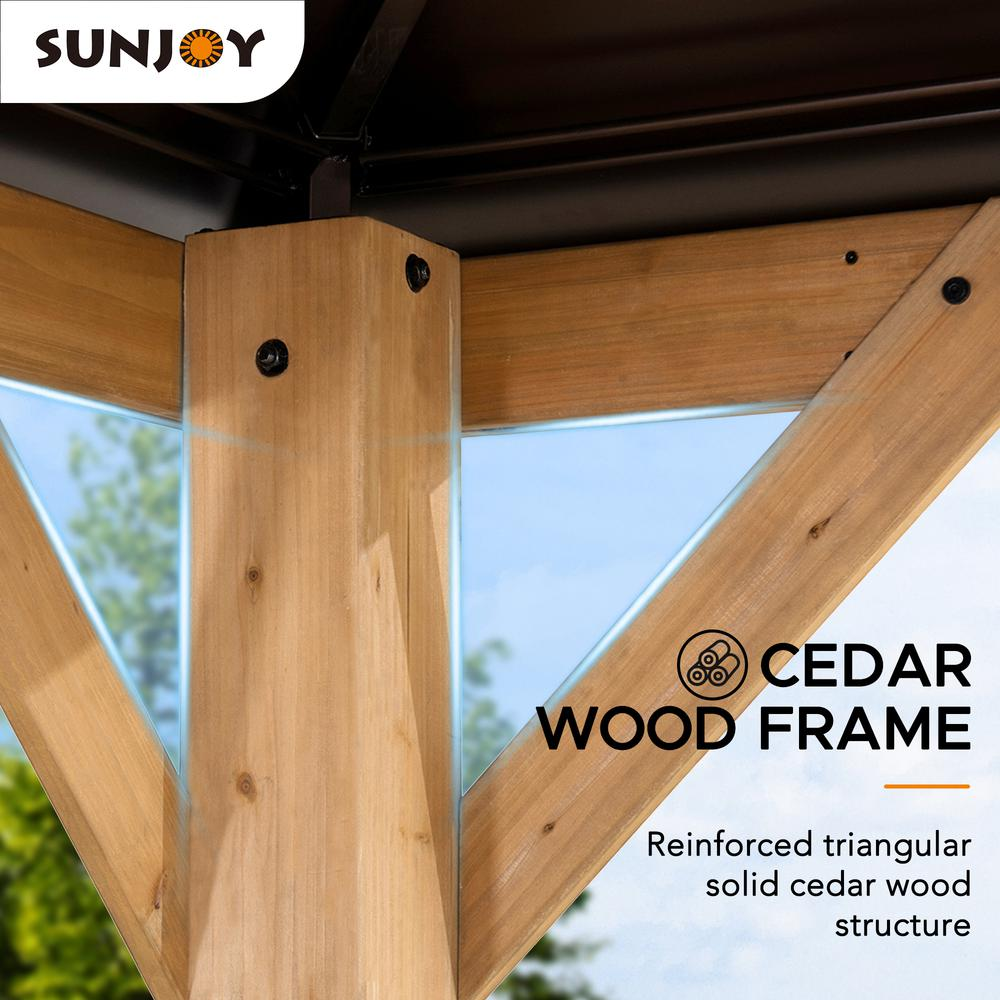 Chapman 11 x 13 ft. Outdoor Patio Cedar Framed Gazebo