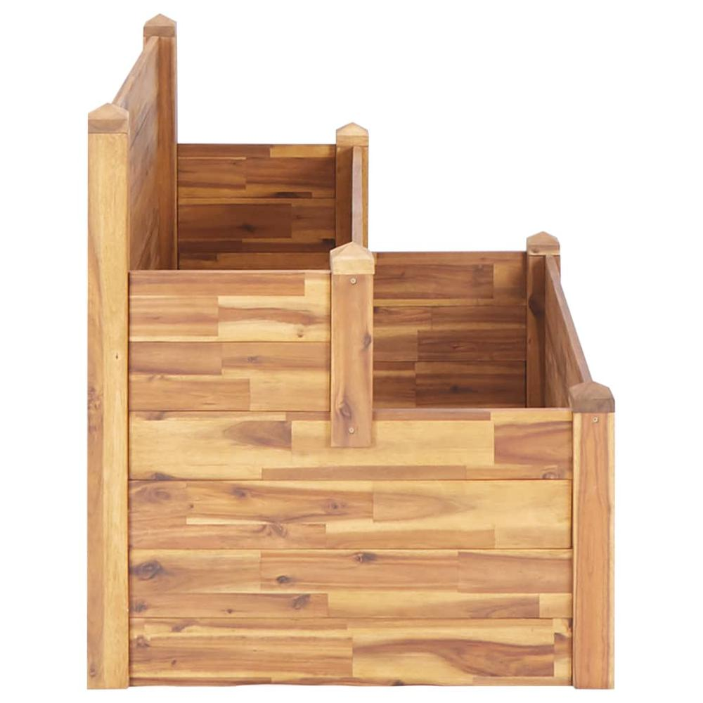 vidaXL 2-Tier Garden Planter 43.3"x29.5"x33.1" Solid Acacia Wood, 46582