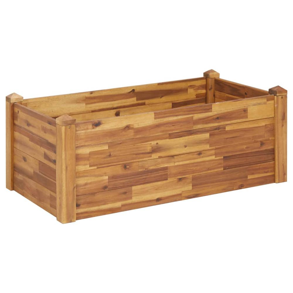 vidaXL Garden Raised Bed 43.3"x23.6"x17.3" Solid Acacia Wood, 46578