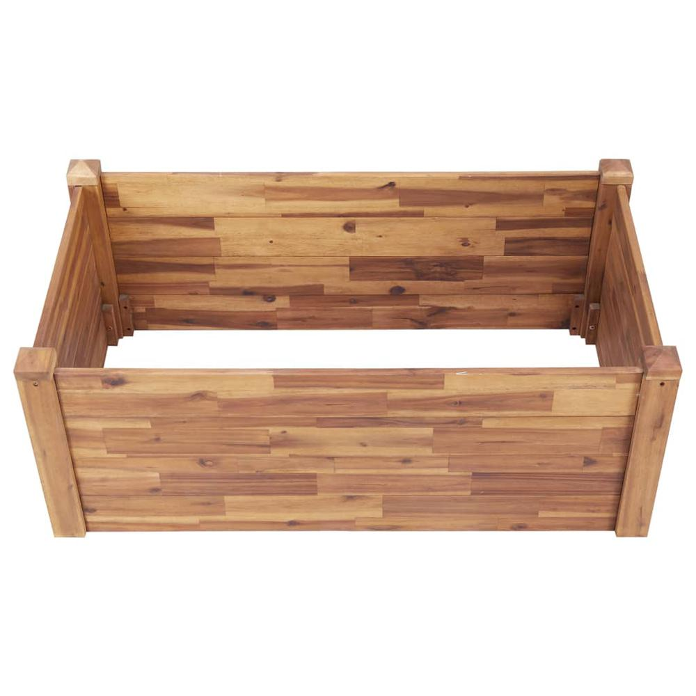 vidaXL Garden Raised Bed 43.3"x23.6"x17.3" Solid Acacia Wood, 46578