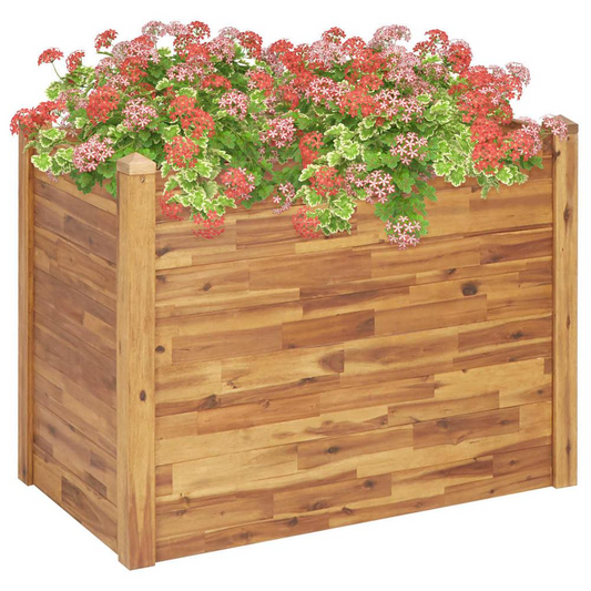 vidaXL Garden Raised Bed 43.3"x23.6"x33.1" Solid Acacia Wood, 46579