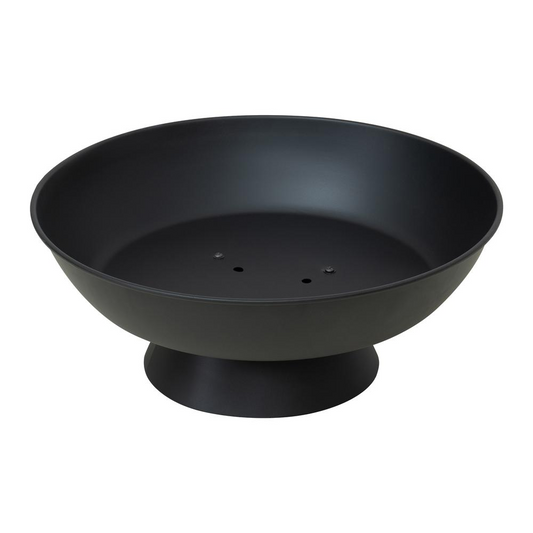 22" Black Steel Round Wood Burning Fire Pit - Enhance Your Outdoor Experience!