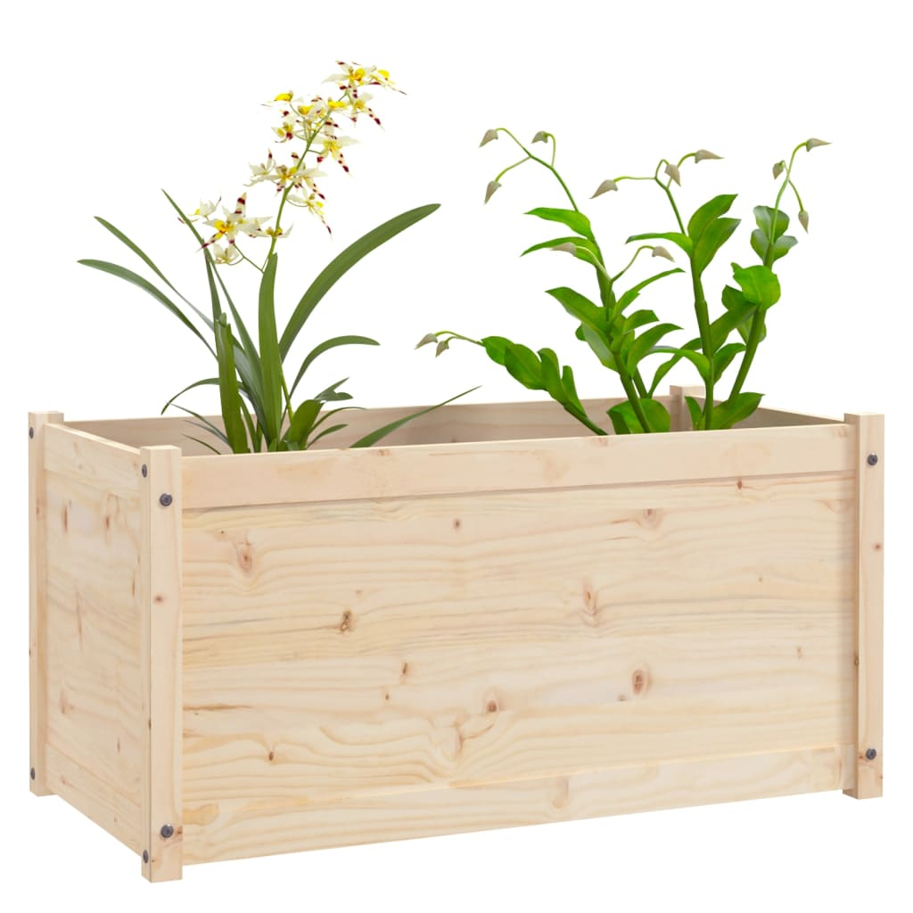 vidaXL Garden Planter 39.4"x19.7"x19.7" Solid Wood Pine