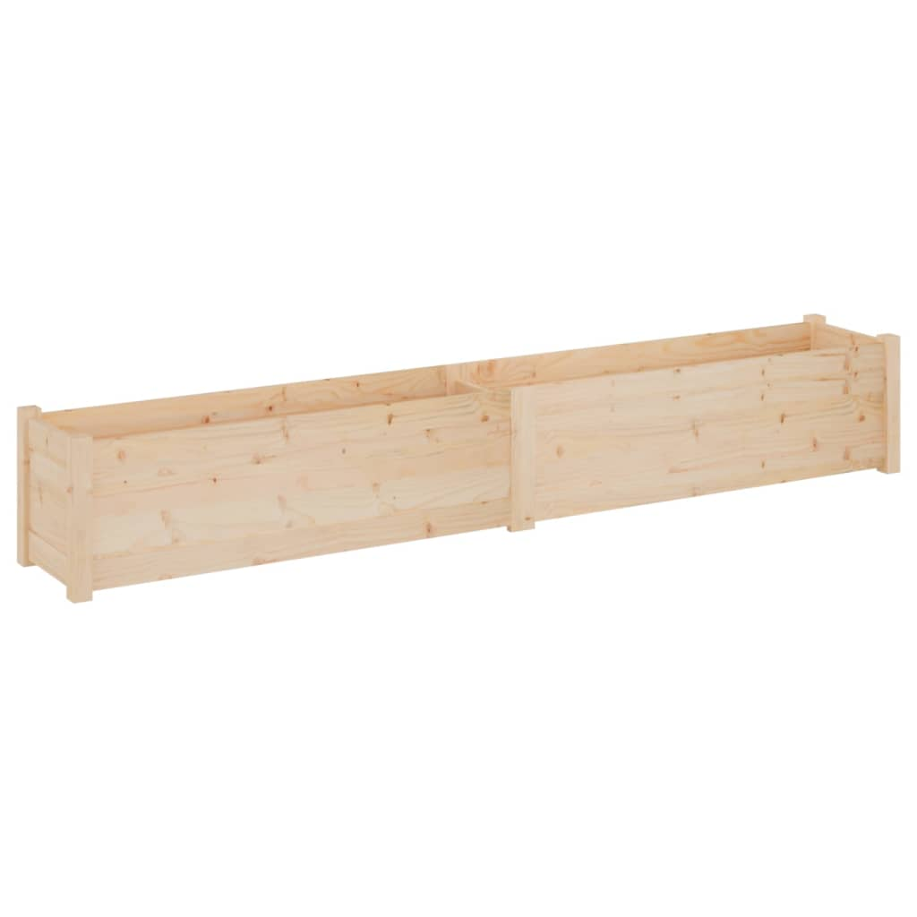 vidaXL Garden Planters 2 pcs 78.7"x12.2"x12.2" Solid Wood Pine