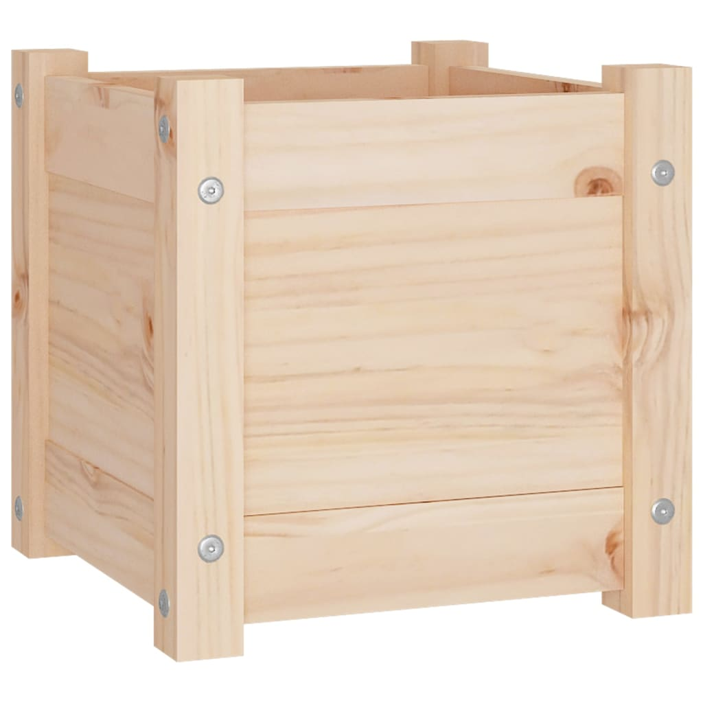 vidaXL Garden Planters 2 pcs 12.2"x12.2"x12.2" Solid Wood Pine