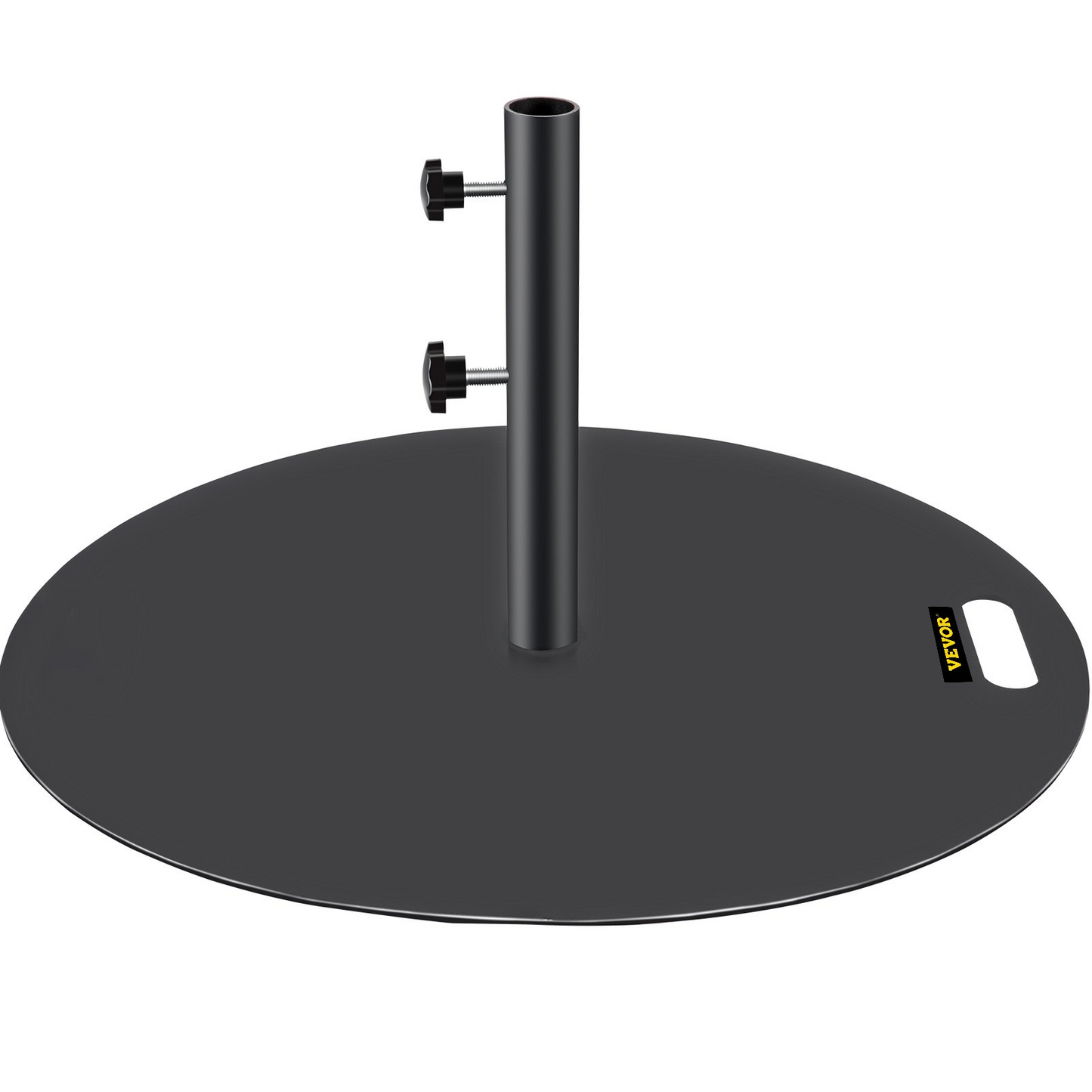 VEVOR Umbrella Base, 27" Round Umbrella Base, 39lbs Umbrella's Holder Stand, Cast Iron Umbrella Base for 1.5-1.875" Umbrella Pole Market Umbrella Base with 14" Height Pipe for Yard/Garden/Deck