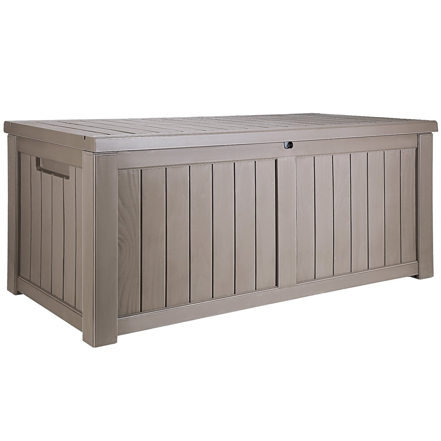 VEVOR Deck Box, 120 Gallon, 56.3" x 26.6" x 23.8" Outdoor Storage Box, Waterproof PP Deckbox with Aluminum Alloy Padlock, for Patio Furniture, Garden Tools, Pool Toys, Outdoor Cushions, Gray