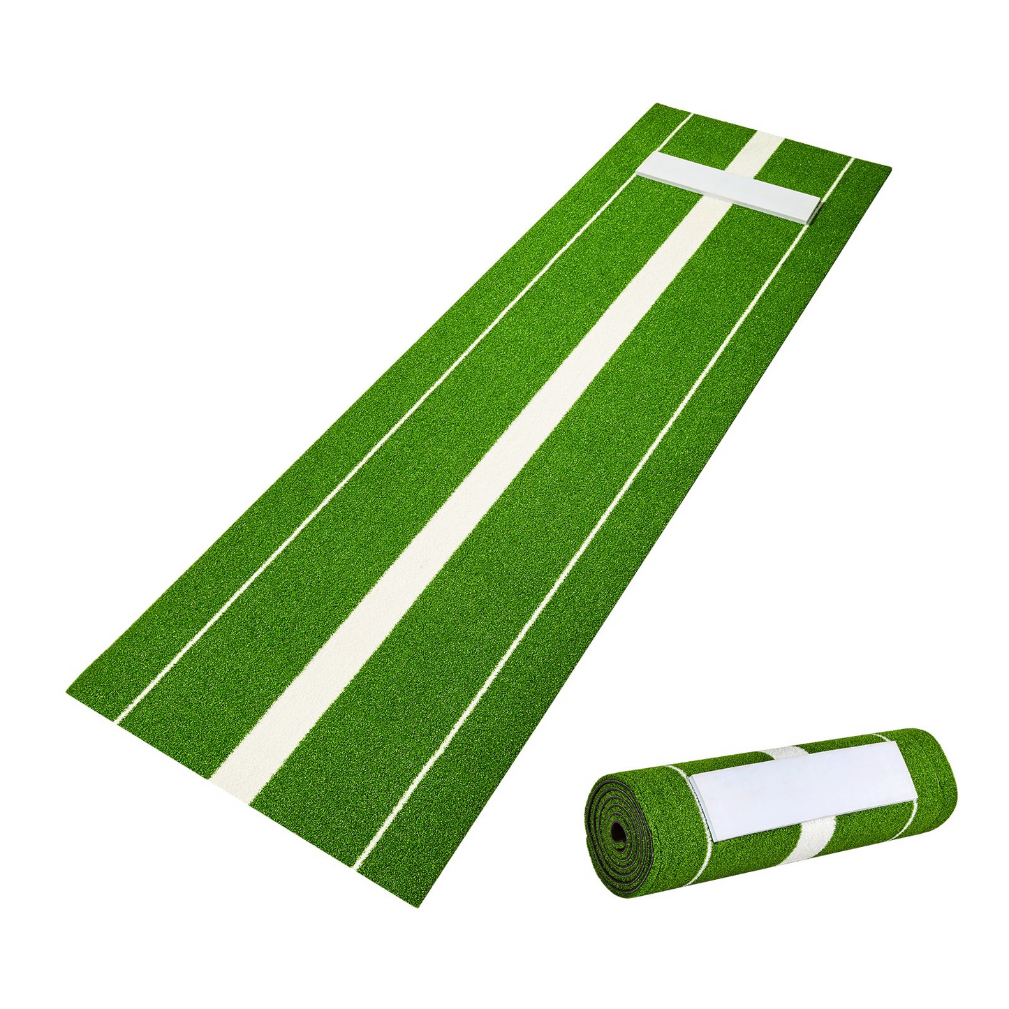 VEVOR Softball Pitching Mat, 10' x 3' Softball Pitching Mound, Antislip Antifade Rubber Softball Pitching Training Aid, Pitch Practice Mat for Pitchers Indoor Outdoor Pitching Practice, Green