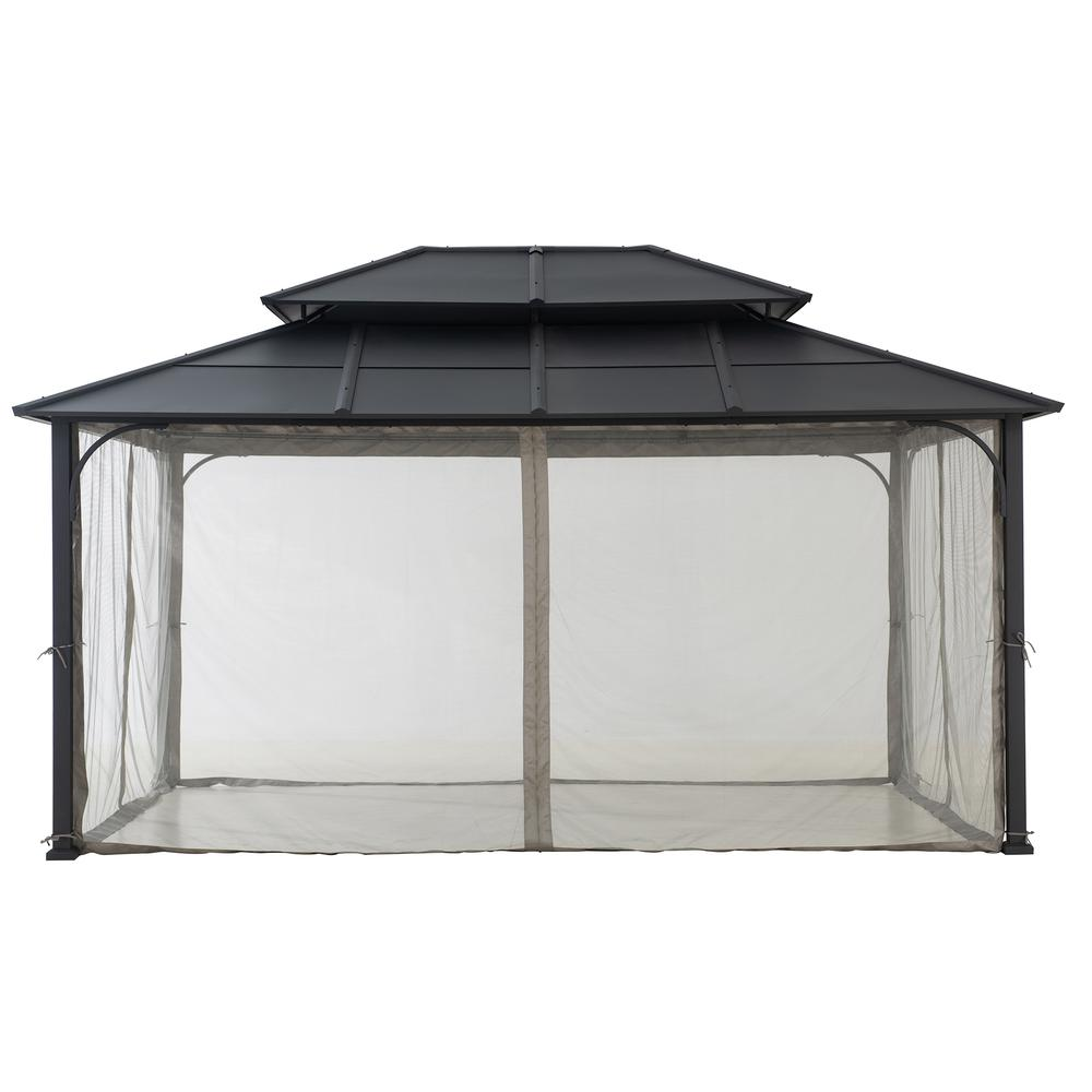 Hardtop Gazebo, Heavy Duty Steel Frame Metal Gazebo, Outdoor Gazebo