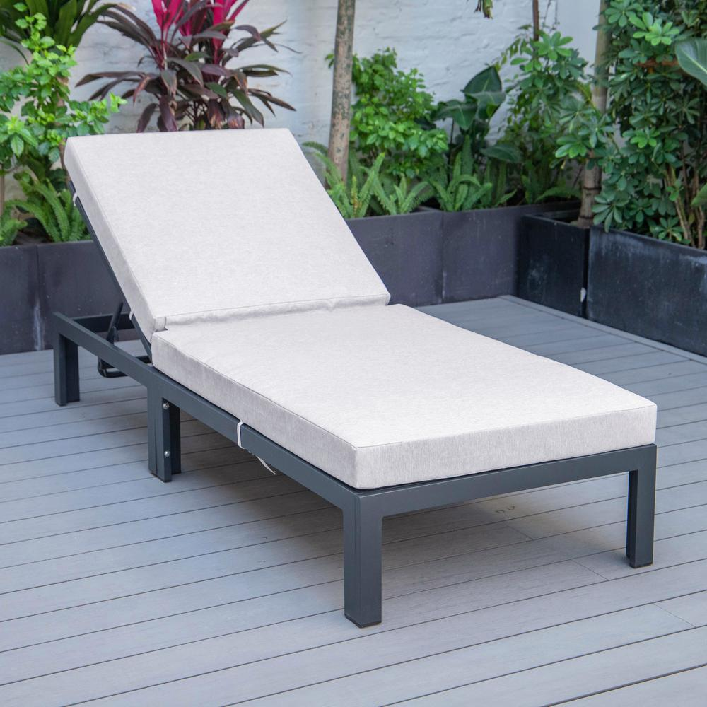 Chelsea Modern Outdoor Chaise Lounge Chair With Cushions