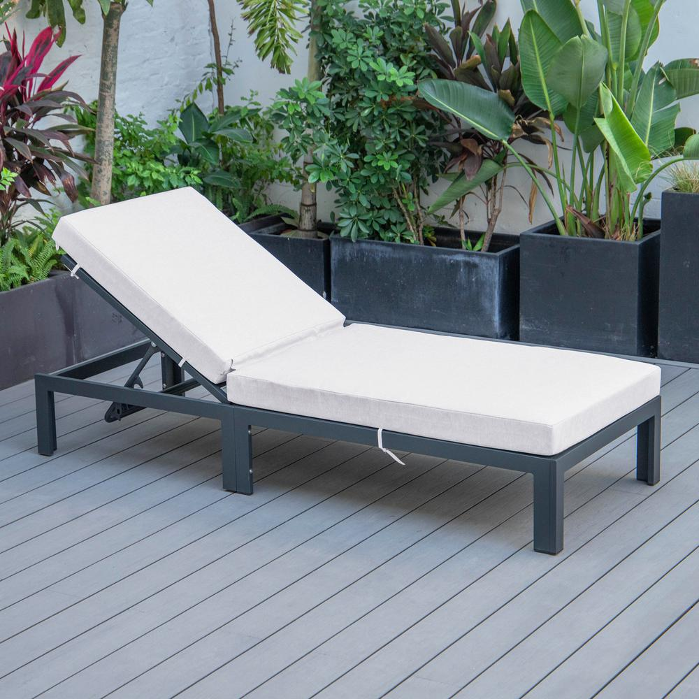 Chelsea Modern Outdoor Chaise Lounge Chair With Cushions