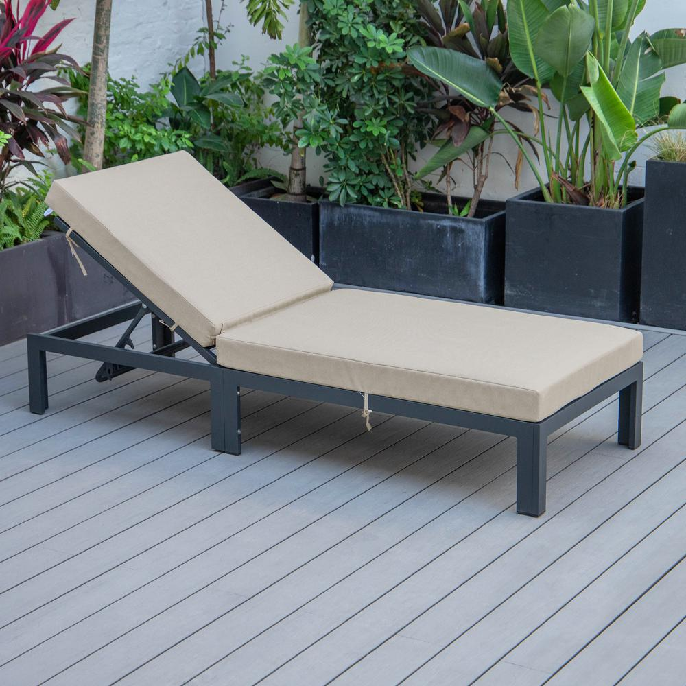 Chelsea Modern Outdoor Chaise Lounge Chair With Cushions