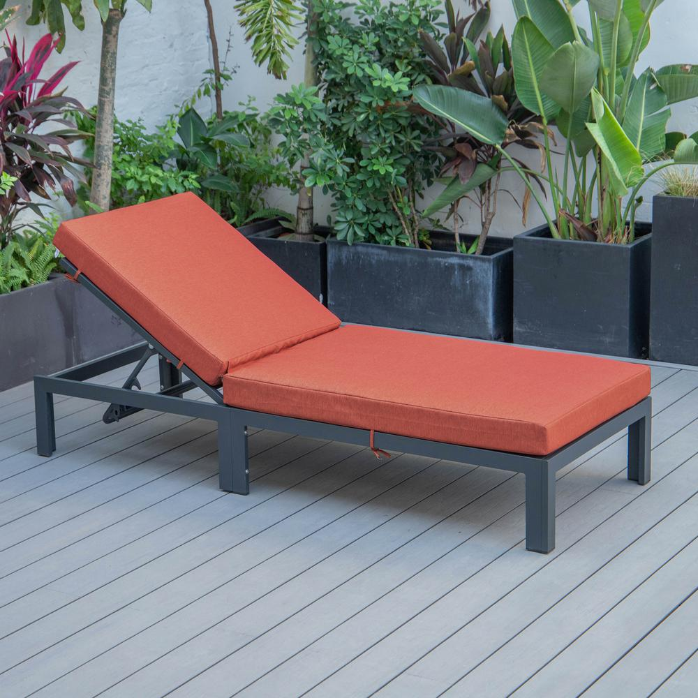 Chelsea Modern Outdoor Chaise Lounge Chair With Cushions