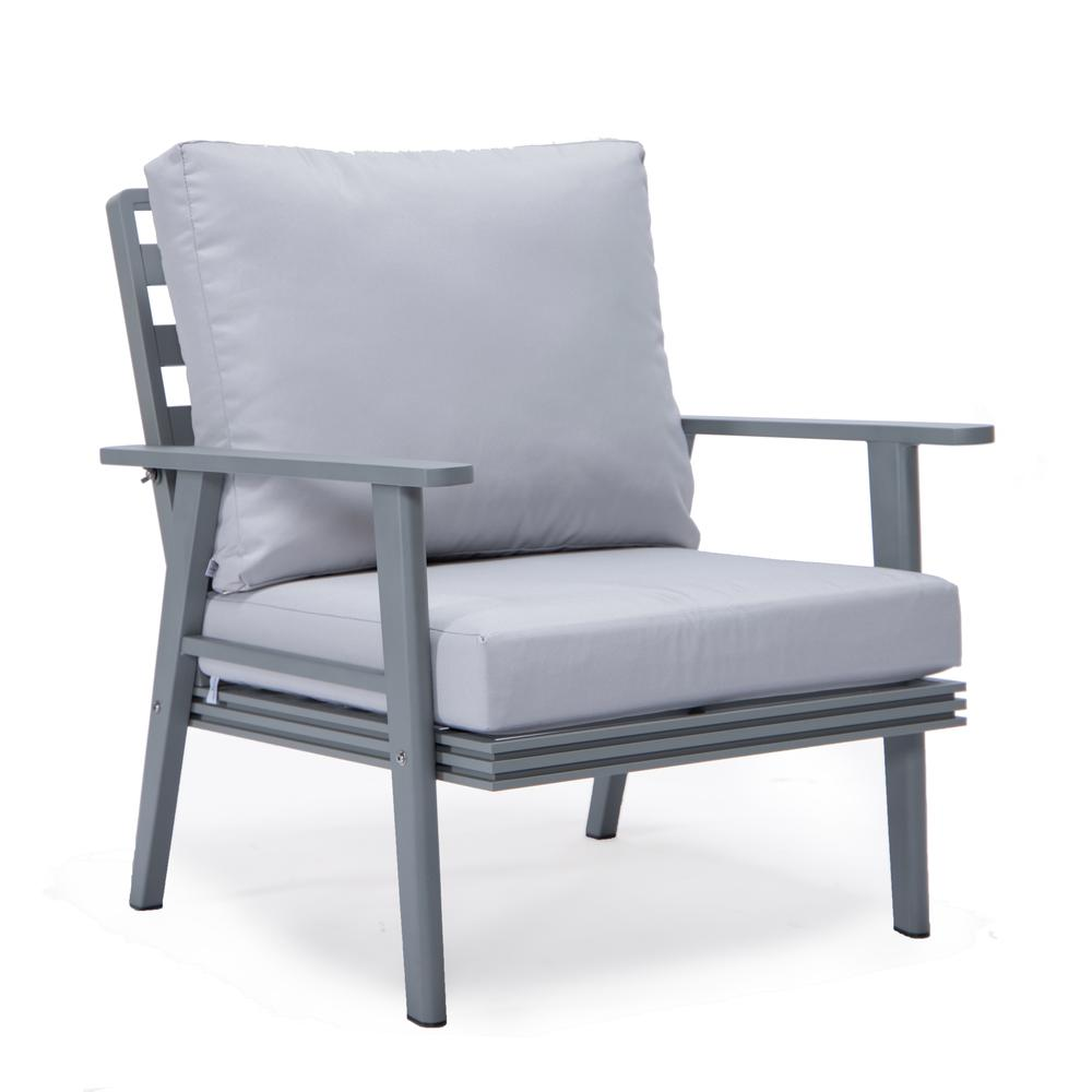 3-Piece Outdoor Patio Set with Grey Aluminum Frame