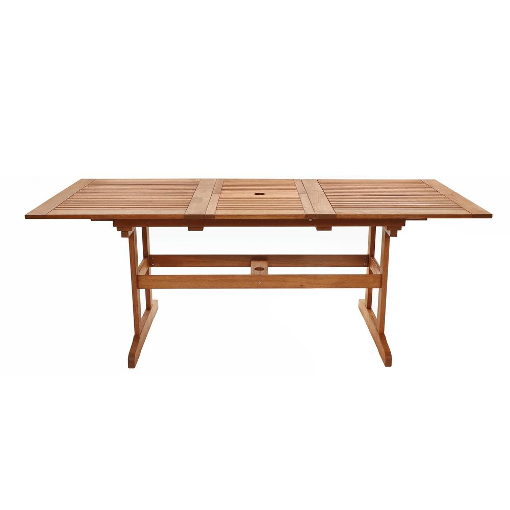 Carmel Solid Wood Extendable Outdoor Dining Table