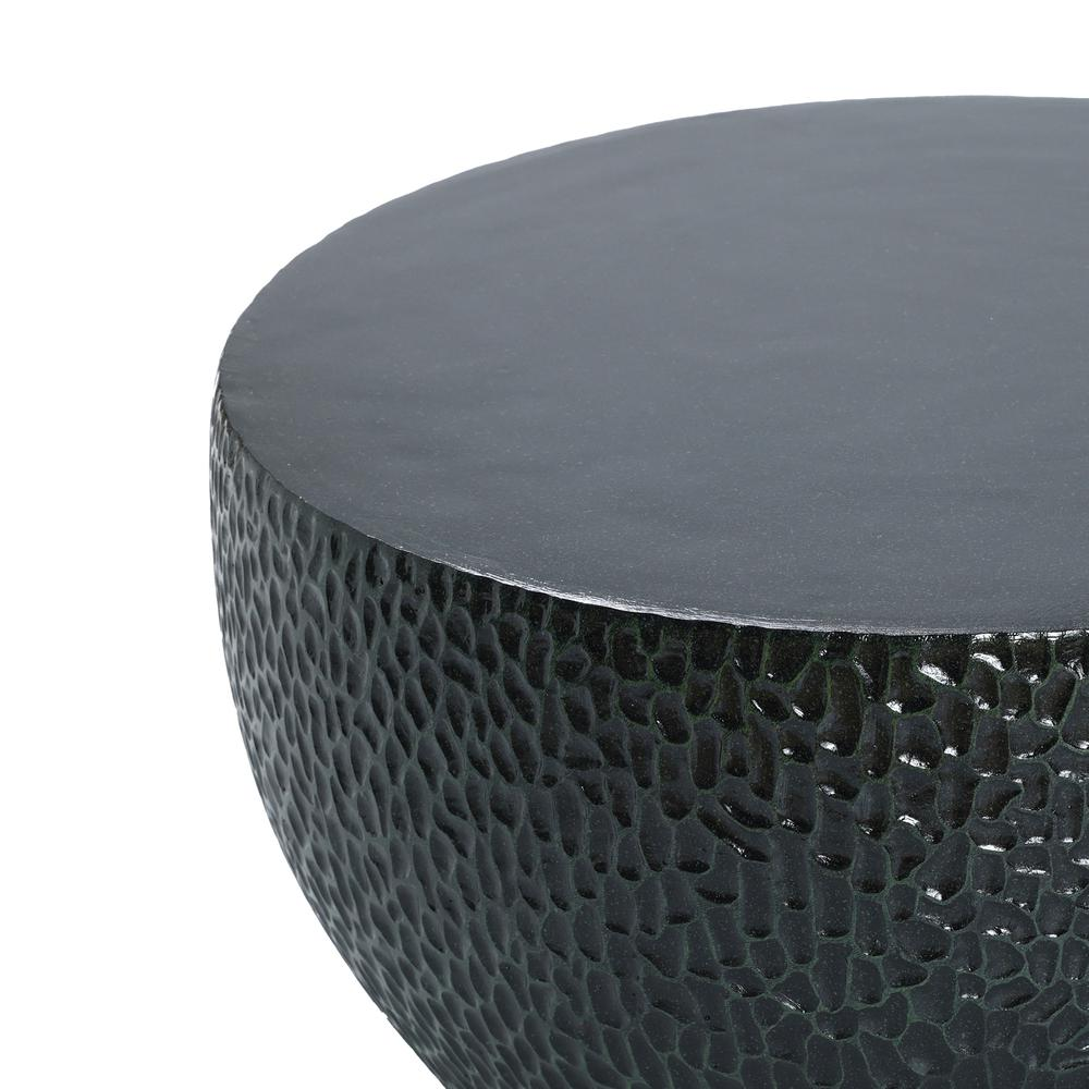 Mod Black Cement Round Outdoor Coffee Table