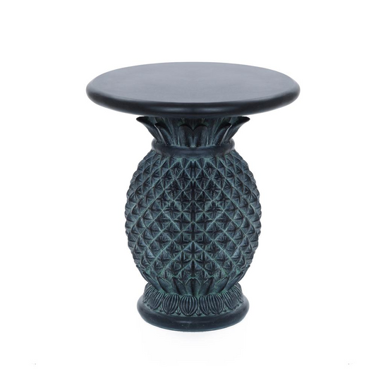 Gray MgO Pineapple Outdoor Side Table