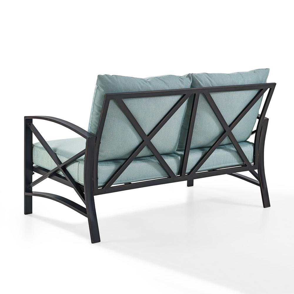 Kaplan Outdoor Metal Loveseat Mist/Oil Rubbed Bronze