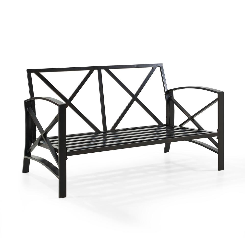 Kaplan Outdoor Metal Loveseat Mist/Oil Rubbed Bronze