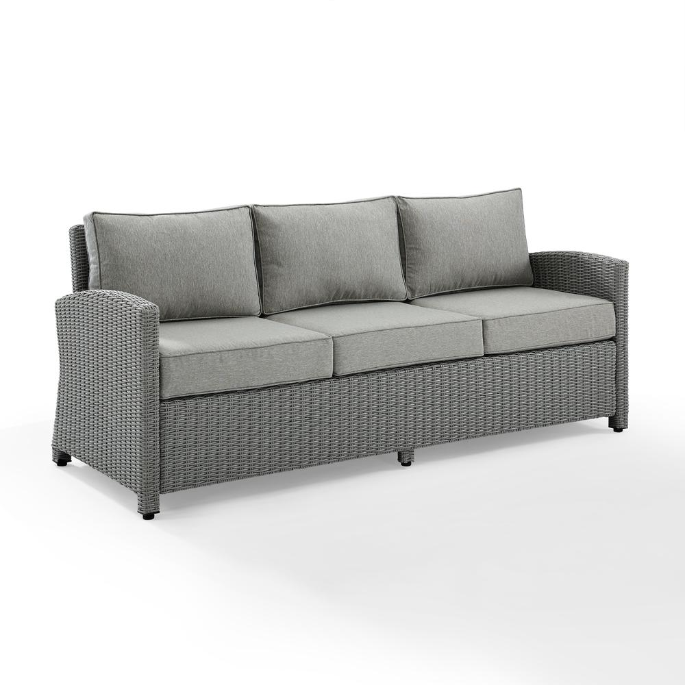 Bradenton Outdoor Wicker Sofa Gray/Gray