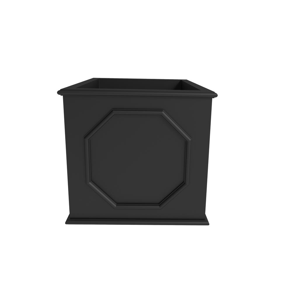 Sprout Series Cubic Fiber Stone Planter in Black 15 Cube