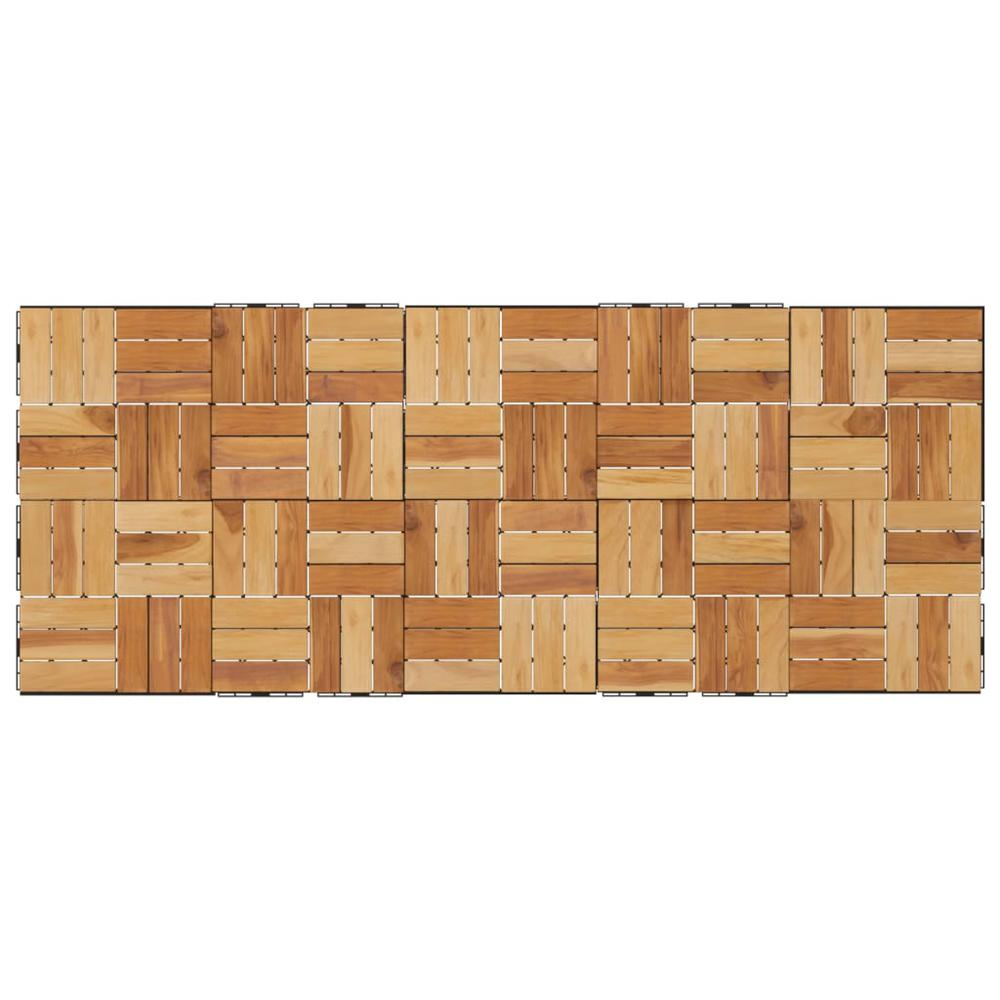 Decking Tiles 10 pcs 11.8"x11.8" Solid Wood Teak