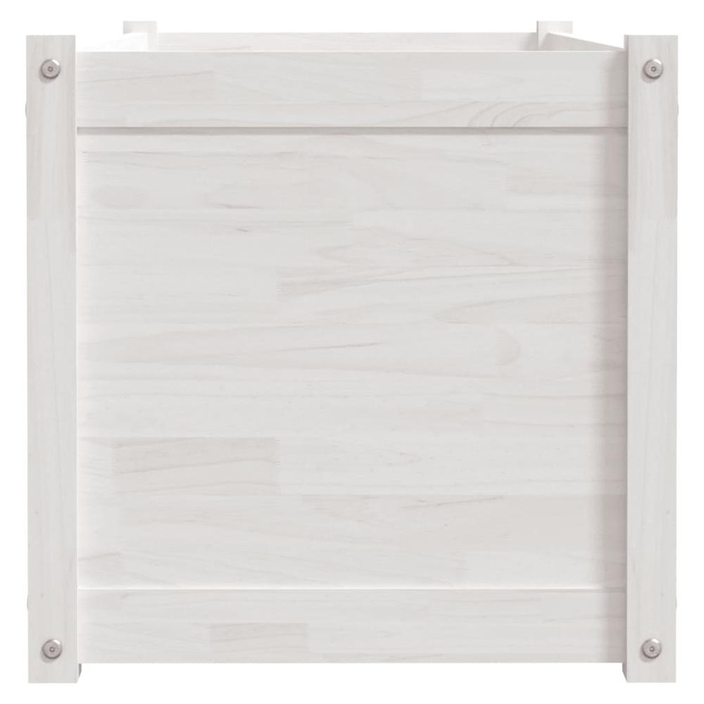 Garden Planter White 39.4"x19.7"x19.7" Solid Wood Pine