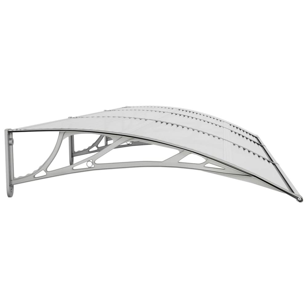 Door Canopy Gray 118.1"x39.4" Polycarbonate