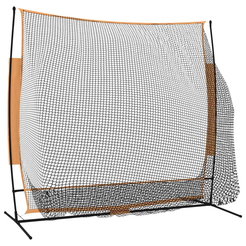 Golf Practice Net Black and Orange 84.6"x42.1"x85" Polyester