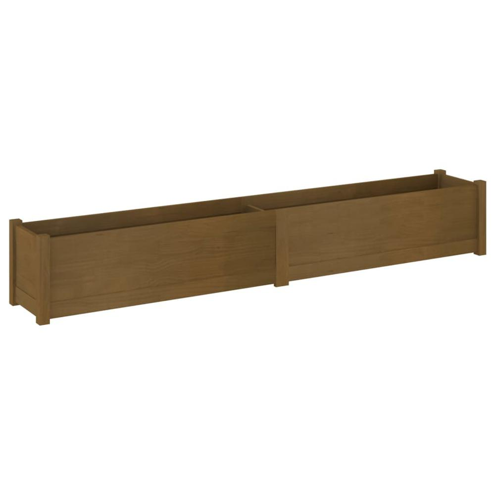 Garden Planter Honey Brown 78.7"x12.2"x12.2" Solid Wood Pine