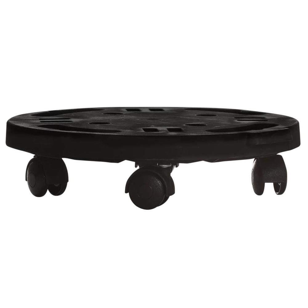 Plant Trolleys with Wheels 2 pcs Diameter 11.8" Black 374.8 lb