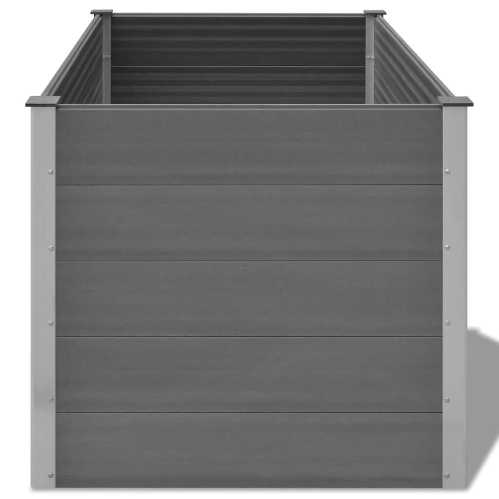 Garden Raised Bed WPC 59.1"x39.4"x35.8" Gray